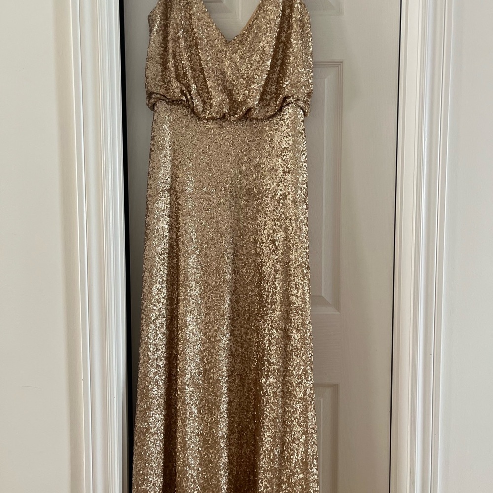 SORELLA VITA Champagne Sequin Dress